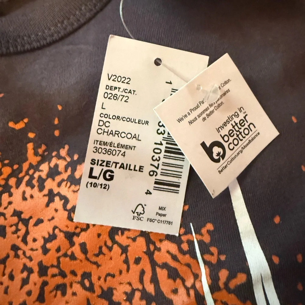 The Children's Place Gray and Orange Football Graphic Tee